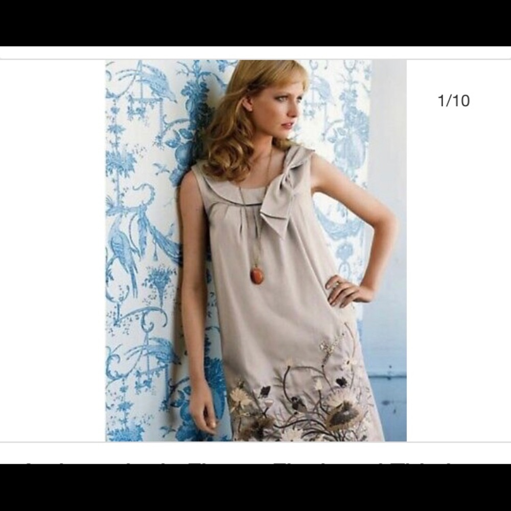 Anthropologie embroidered dress